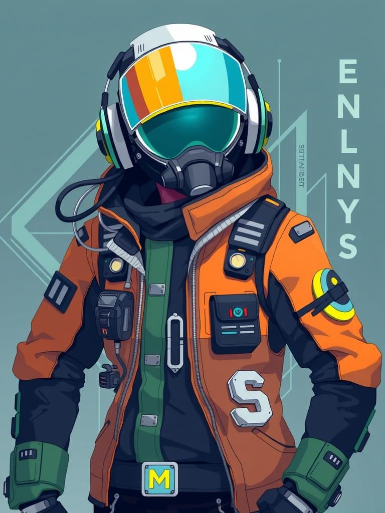 Концепт-арт sci-fi персонажа — пример быстрого поиска визуального направления через AI